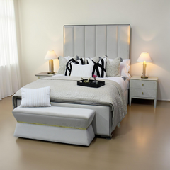 Serene Piping Panel Bed Frame