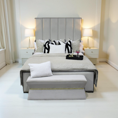 Serene Piping Panel Bed Frame