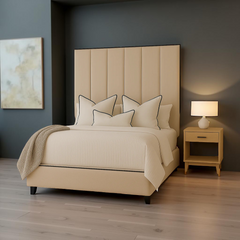 Serene Piping Panel Bed Frame