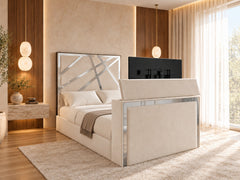 Valentina Upholstered Soft Velvet Tv Bed Frame