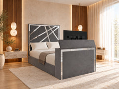 Valentina Upholstered Soft Velvet Tv Bed Frame