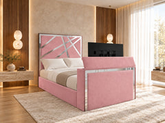 Valentina Upholstered Soft Velvet Tv Bed Frame