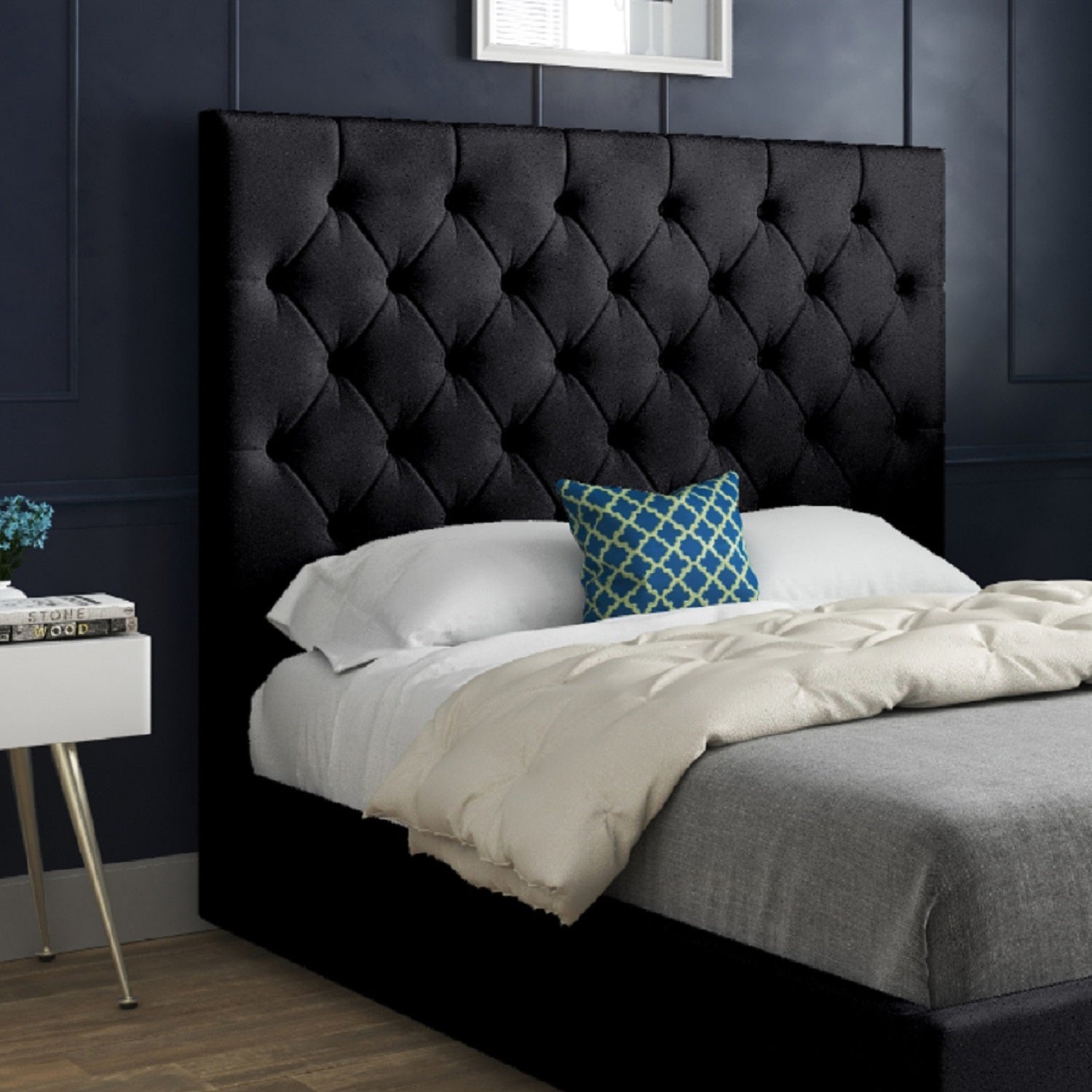 Alma Upholstered Soft Velvet Bed Frame