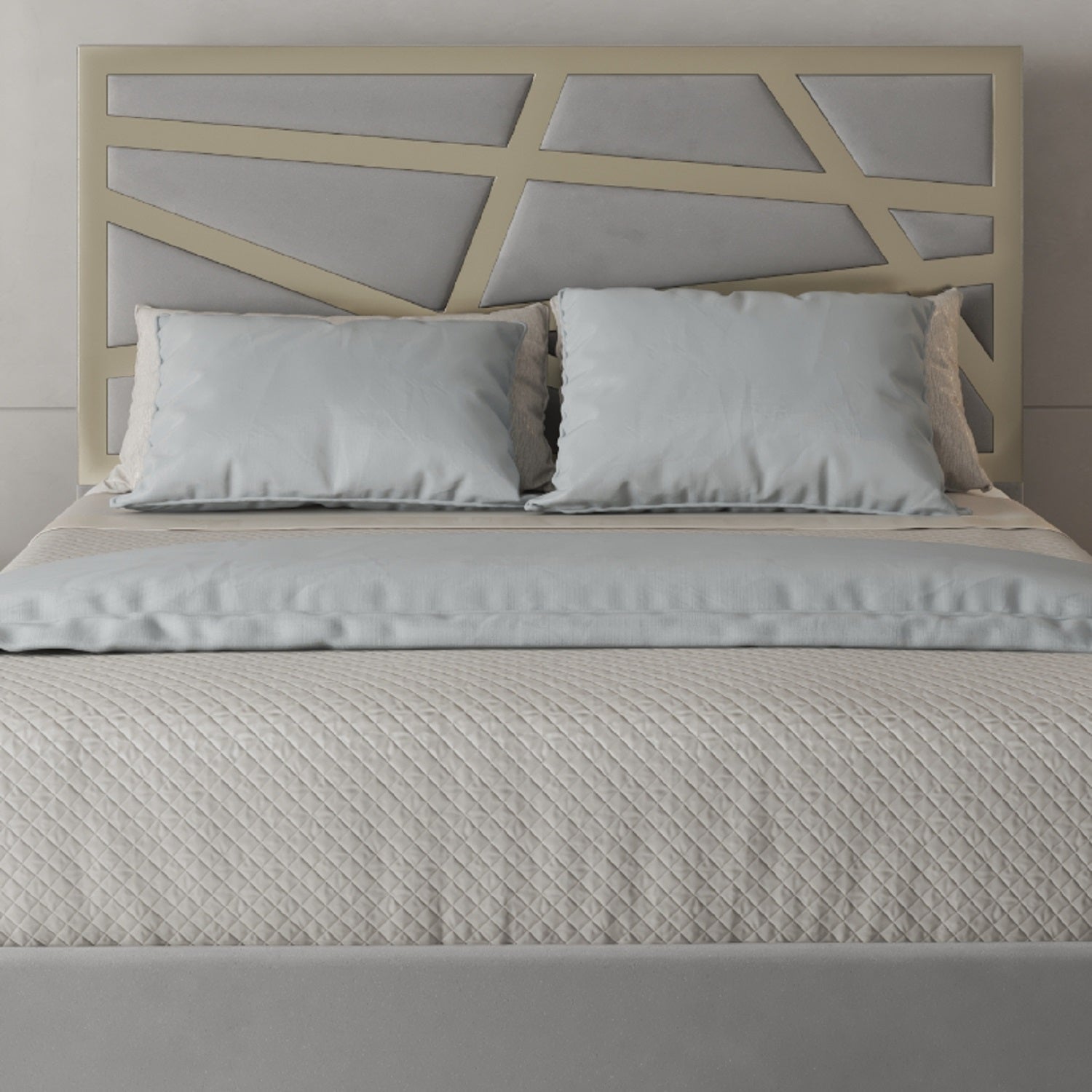 Arabella Upholstered Soft Velvet Metal Bed Frame