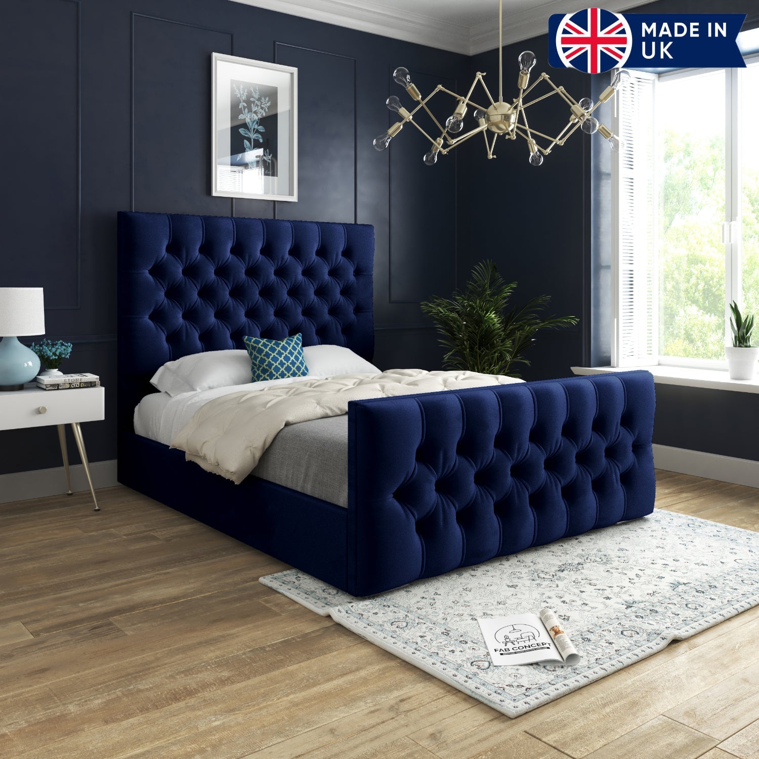 Novara Upholstered Soft Velvet Bed Frame