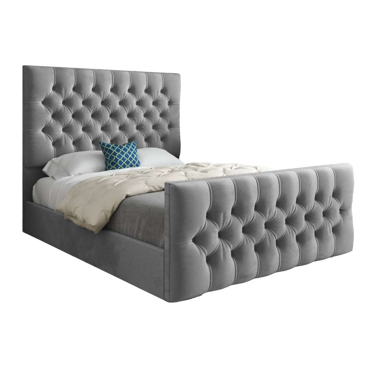 Novara Upholstered Soft Velvet Bed Frame