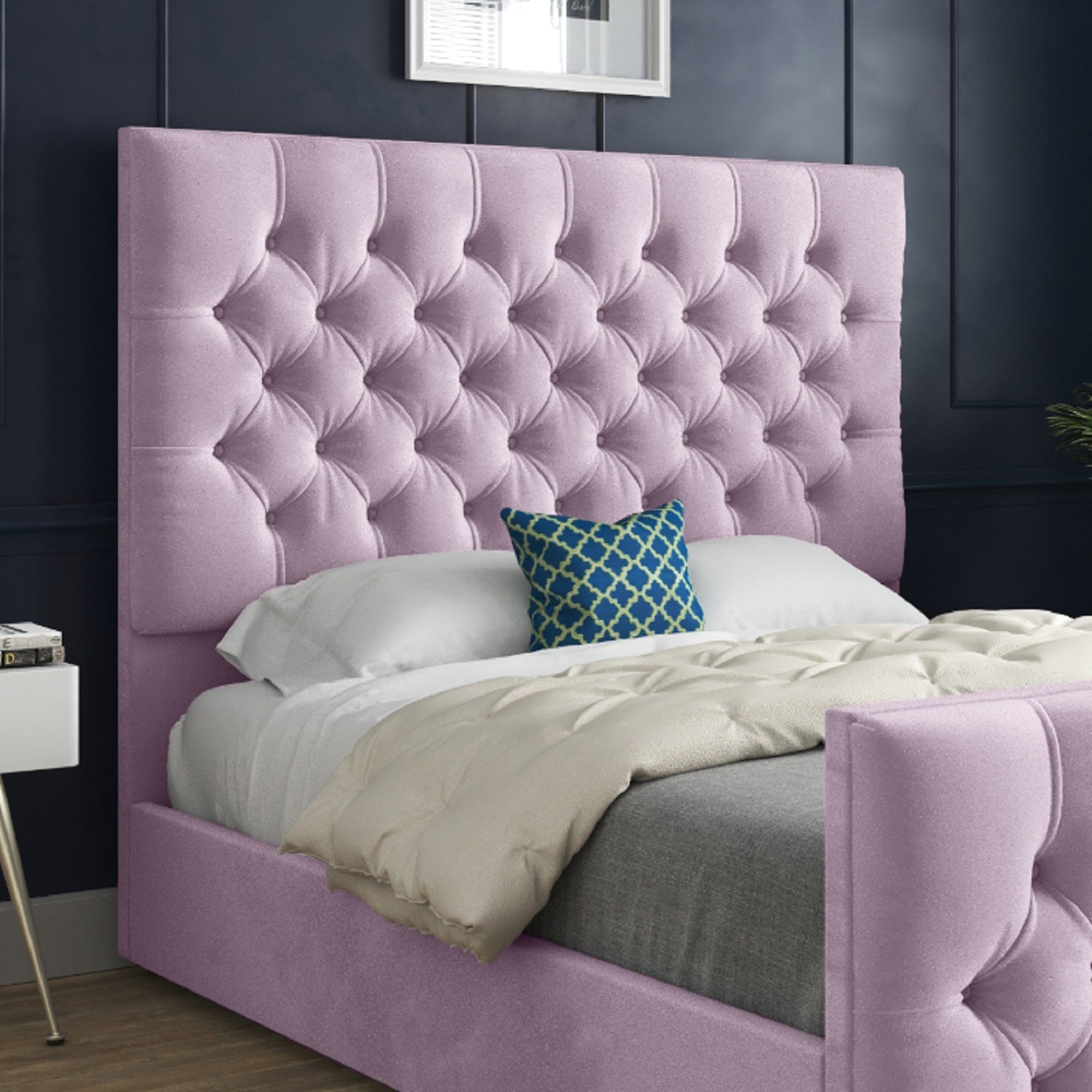 Novara Upholstered Soft Velvet Bed Frame
