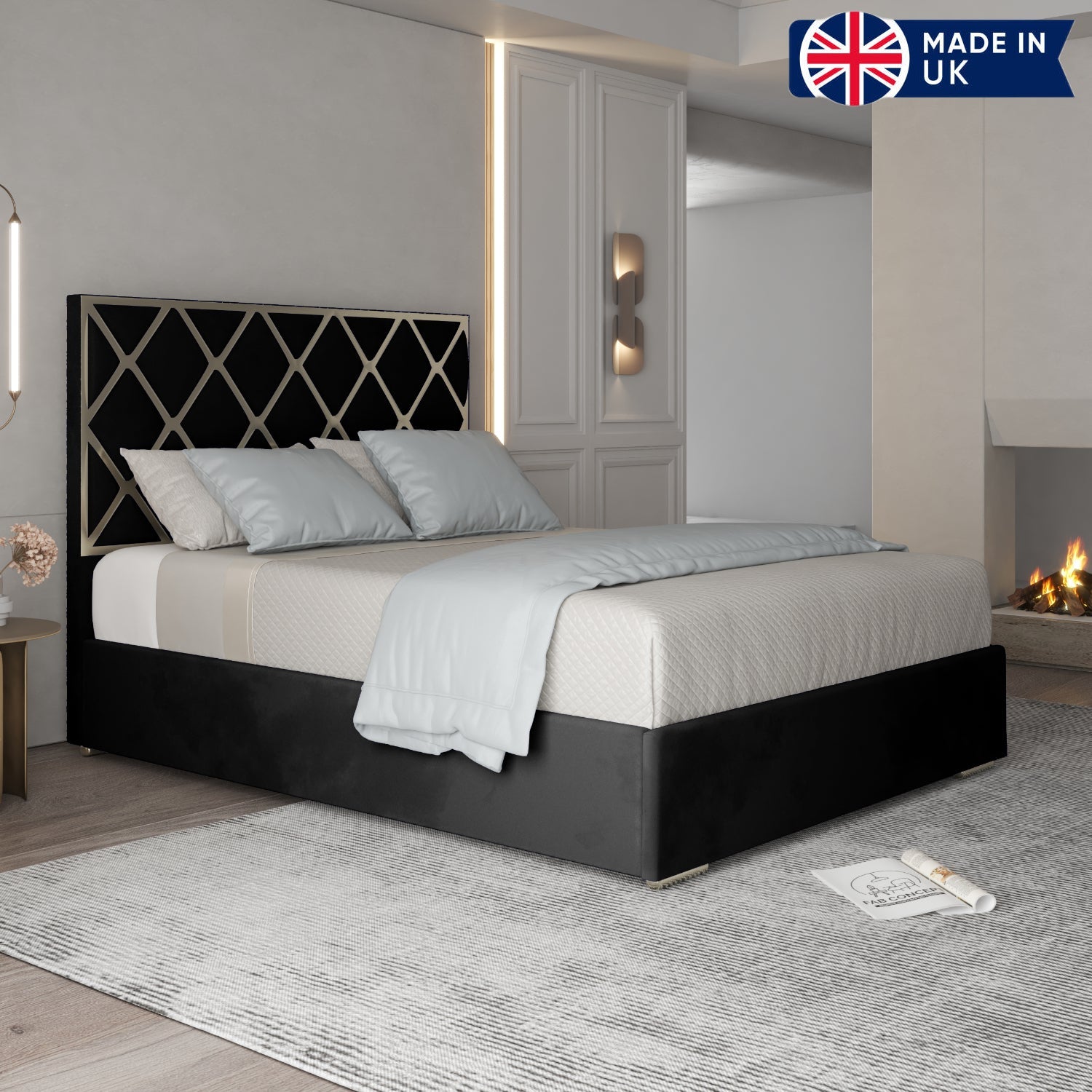 Tammy Upholstered Soft Velvet Metal Bed Frame