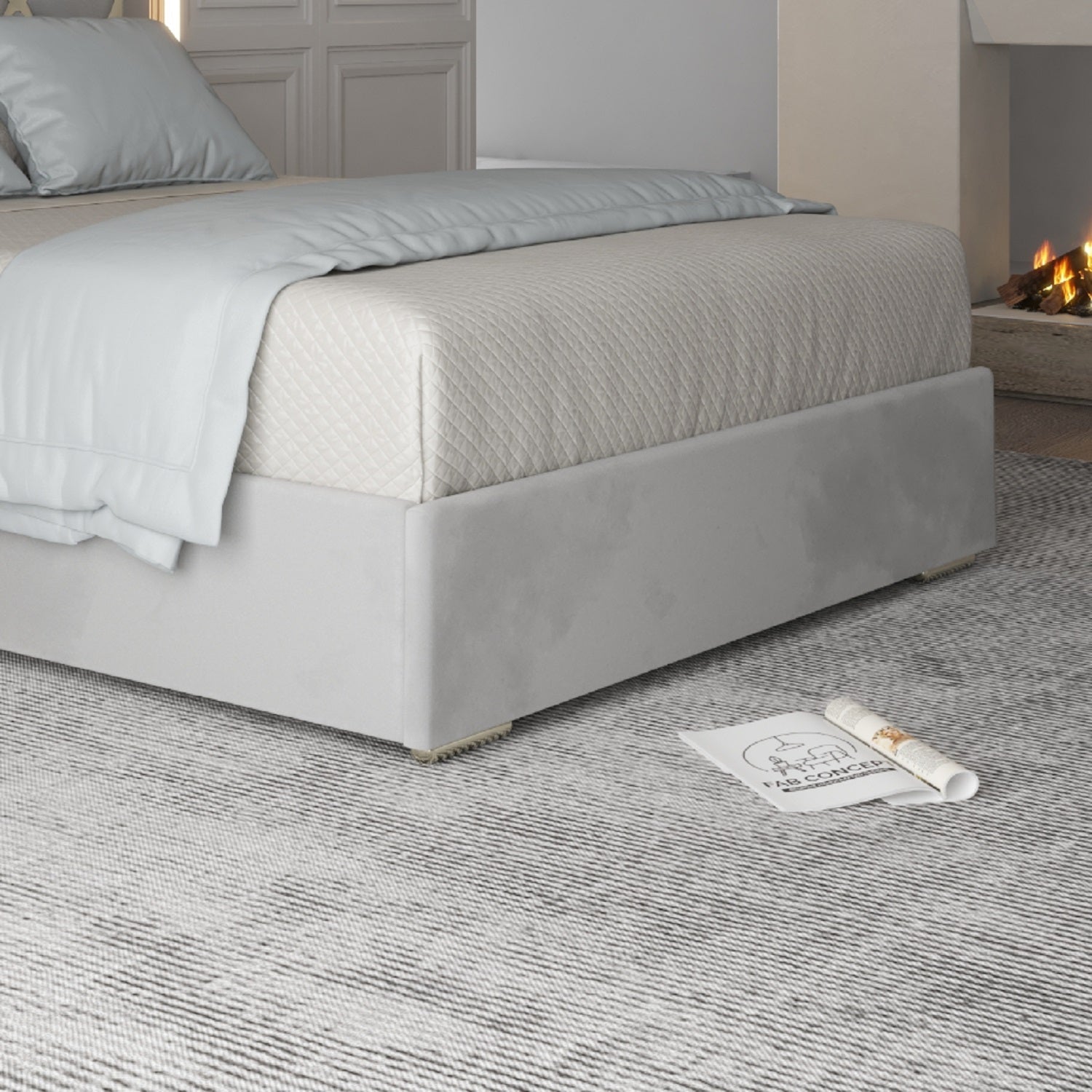 Tammy Upholstered Soft Velvet Metal Bed Frame