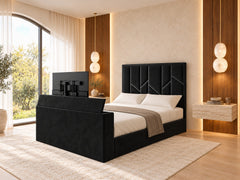 Amaryn Luxe Metal Tv Bed Frame