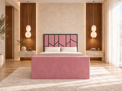 Amaryn Luxe Metal Tv Bed Frame