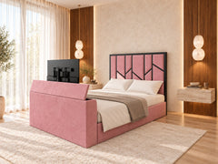 Amaryn Luxe Metal Tv Bed Frame