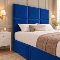 Camea Upholserted Floorstanding Headboard With Divan Bed Frame