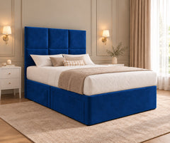 Camea Upholserted Floorstanding Headboard With Divan Bed Frame