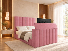 Greenport Upholstered Soft Velvet Line Tv Bespoke Bed Frame