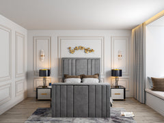 Hampton Upholstered Soft Velvet Tv Bespoke Bed Frame