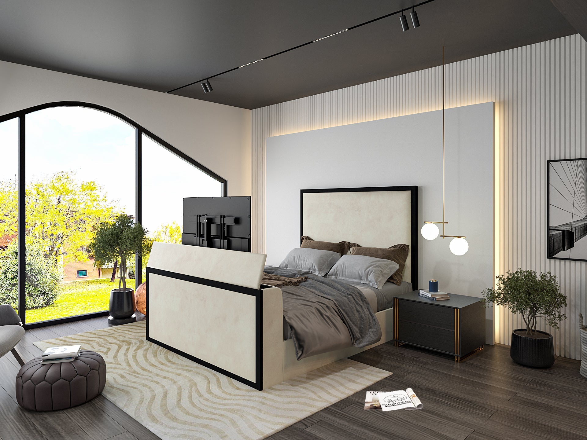 Ivy Metal TV Bed
