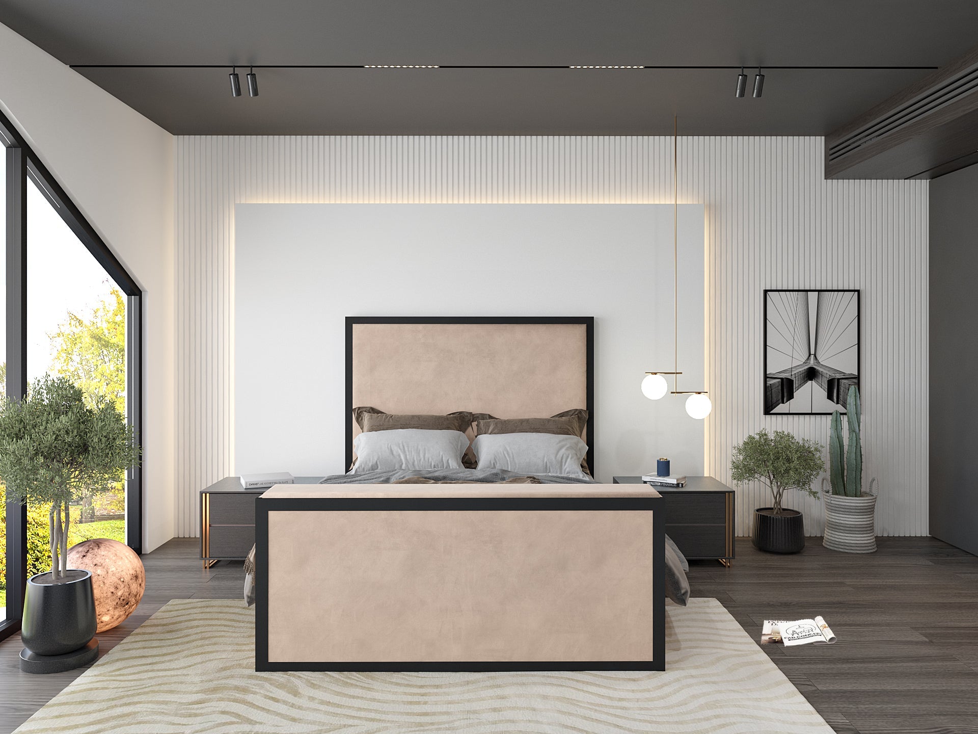 Ivy Metal TV Bed