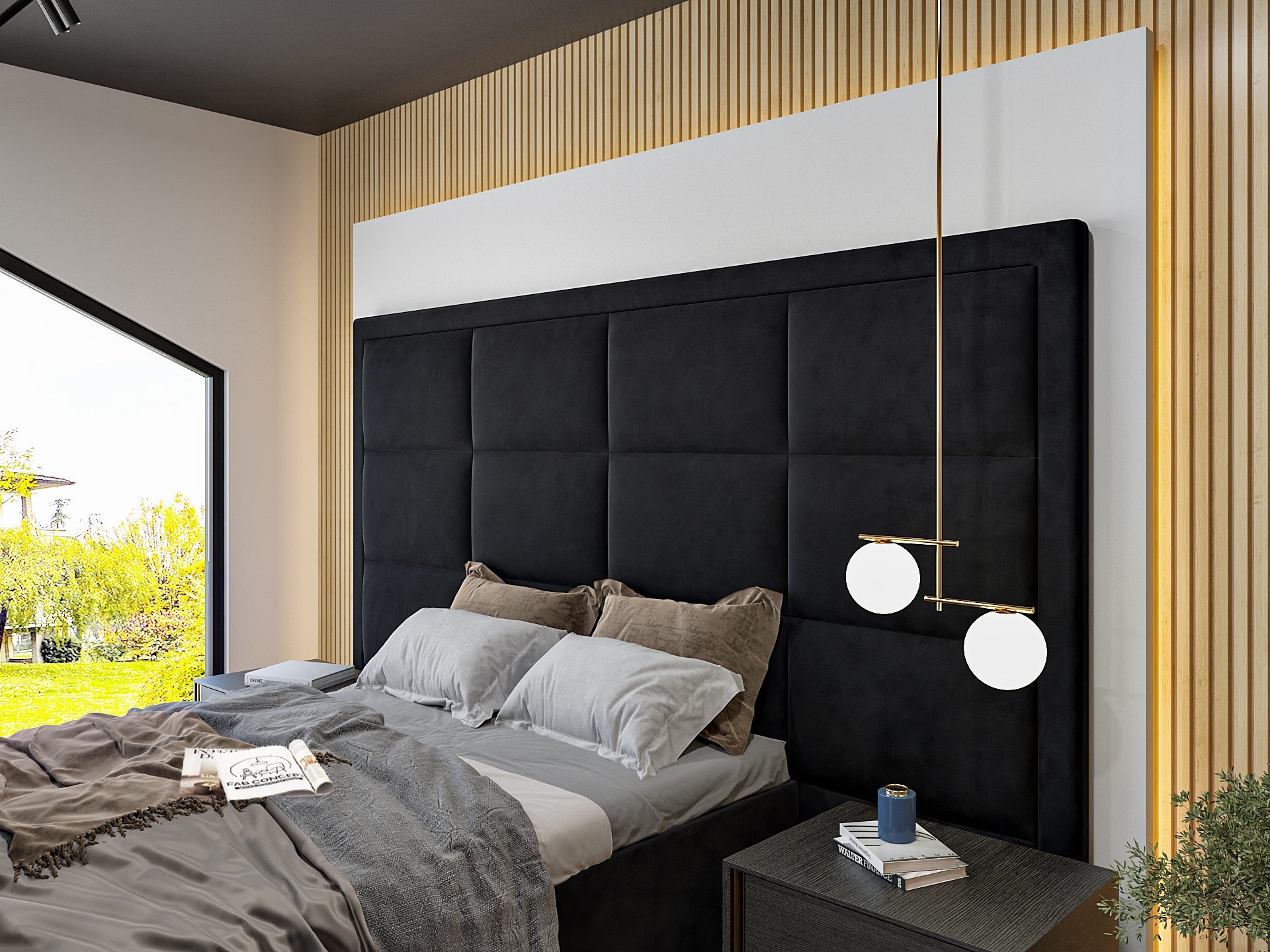 New York Upholstered TV Bed Frame