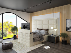 New York Upholstered TV Bed Frame