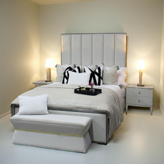 Serene Piping Panel Bed Frame