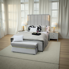 Serene Piping Panel Bed Frame