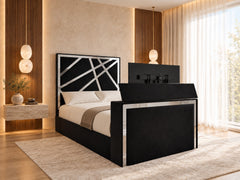 Valentina Upholstered Soft Velvet Tv Bed Frame